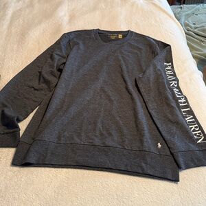 Polo by Ralph Lauren Men's Charcoal Long Sleeve Sweater Tee